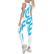 Lade das Bild in den Galerie-Viewer, Einzelbilddruck Damen Jumpsuit Yoga Overall XG001 mit langem Bein mit Fotos Muster Text Logo selbst gestalten und bedrucken