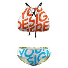 Lade das Bild in den Galerie-Viewer, Große Größen Multi-Image-Druck Damen / Frauen Push-Up Bustier Bikinis Set BK2040 mit Fotos Muster Text Logo selbst gestalten und bedrucken