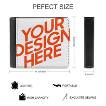 Lade das Bild in den Galerie-Viewer, Beidseitiger Druck Zweiseitige unterschiedliche Bilder Kurze PU Leder Geldbörse Geldbeutel Brieftasche mit Fotos Muster Text Logo selbst gestalten und bedrucken