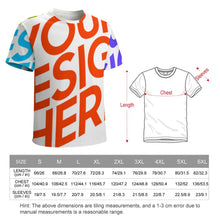 Lade das Bild in den Galerie-Viewer, Multi-Image-Druck Voll Druck 100% Baumwolle Männer / Herren Premium T-Shirt mit Fotos Muster Text Logo selbst gestalten und bedrucken