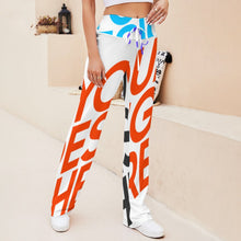 Lade das Bild in den Galerie-Viewer, Multi-Image-Druck Damen / Frauen Gerade geschnittene Yoga Hose zum Schnüren XP mit Fotos Muster Text Logo selbst gestalten und bedrucken