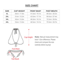 Lade das Bild in den Galerie-Viewer, Große Größen Einzelbilddruck Damen / Frauen Triangle Bikinis Set Push-Up Bademode BK2131 mit Fotos Muster Text Logo selbst gestalten und bedrucken