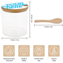 Lade das Bild in den Galerie-Viewer, Gewürzdosen Gewürzgläser aus Glas und Holz mit Foto Text selbst gestalten und bedrucken