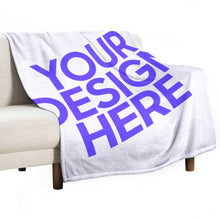 Lade das Bild in den Galerie-Viewer, Tagesdecke Kuscheldecke Wohndecke Flanell Sofadecke Home Living für Zuhause und unterwegs mit Foto Design Motiv Text selbst gestalten und bedrucken (Vertikale Version)