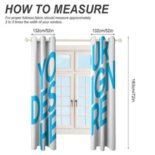 Lade das Bild in den Galerie-Viewer, Perforierter Gardinen Fotovorhang Zwei Stück Gespleißt 52"×72" 52"×84" selbst gestalten und bedrucken
