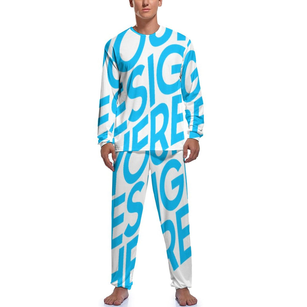 Einzelbilddruck Herren Schlafanzug Pyjamas 2-tgl. Set mit Foto selbst gestalten und bedrucken
