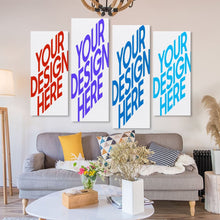 Lade das Bild in den Galerie-Viewer, 4 Panel hängende Poster Multi-Image-Design ( Vertikale Kombination ) / Leinwandbild 4-teilig / Wandbilder mit Foto selbst gestalten und bedrucken
