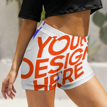 Lade das Bild in den Galerie-Viewer, Multi-Image-Druck Damen / Frauen Strandshorts Yoga Shorts Kurze Hose Sommer DP mit Fotos Muster Text Logo selbst gestalten und bedrucken