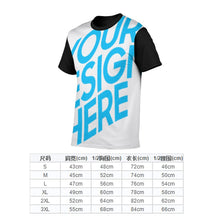 Lade das Bild in den Galerie-Viewer, Vorderseite Print Frontprint Rundhalsshirt Kurzarm Tshirt für Herren mit Fotos Muster Text Logo selbst gestalten und bedrucken