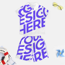 Lade das Bild in den Galerie-Viewer, Einzelbild-Design Kinder Jungen Kurzärmeliges Shirt & Shorts Strand Set (2-tlg) A27TZ mit Foto Design Motiv Text selbst gestalten und bedrucken