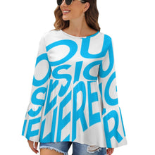 Lade das Bild in den Galerie-Viewer, Langarmbluse Druckbluse Schlupfbluse PL für Damen Frauen mit Foto Muster Text selbst gestalten und bedrucken