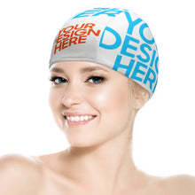 Lade das Bild in den Galerie-Viewer, Damen / Herren Unisex Bedruckbare Schwimmkappe Badekappe mit Foto und individuellen Design selbst gestalten und bedrucken