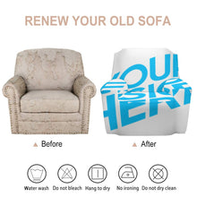 Lade das Bild in den Galerie-Viewer, Elastischer Sofabezug 1 Sitzer Sofahusse Sesselbezug Stretch Couch Möbelschutz Abdeckung mit Foto Text selbst gestalten und bedrucken