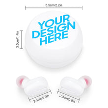 Lade das Bild in den Galerie-Viewer, Bluetooth Kopfhörer Ohrhörer Headset mit Ladestation mit Logo Motiv oder Foto selbst gestalten und bedrucken