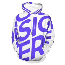 Lade das Bild in den Galerie-Viewer, Einzelbild-Design Herren / Männer Kapuzensweatshirt Hoodie Kapuzenpullover A37H mit Foto Design Motiv Text selbst gestalten und bedrucken