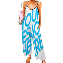 Lade das Bild in den Galerie-Viewer, Jumpsuit Overall (mit Bindegürtel) und weitem Bein LTY007 mit Fotos Muster Text Logo selbst gestalten und bedrucken