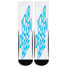 Lade das Bild in den Galerie-Viewer, Damen & Herren Schwarze Strümpfe Socken Gekämmte Baumwolle selbst gestalten und bedrucken