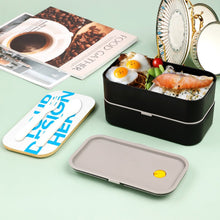 Lade das Bild in den Galerie-Viewer, Doppelschichtige Bento-Box Brotdose Geteilte Lunchbox mit Bento-Gurt mit Fotos Muster Text Logo selbst gestalten und bedrucken