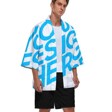 Lade das Bild in den Galerie-Viewer, Einzelbilddruck Männer / Herren Sommer Hemd Kimono Cardigan Jacke Japanisch Retro mit 3/4 Arm ZS904 mit Fotos Muster Text Logo selbst gestalten und bedrucken