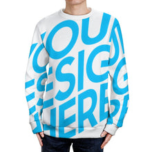 Lade das Bild in den Galerie-Viewer, Voll bedruckter Rundhalspullover Sweatshirts MY09 für Herren Männer mit Foto Text Muster selbst gestalten und bedrucken