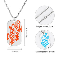 Lade das Bild in den Galerie-Viewer, Memory-ID-Halskette für Bildgravur und Text Wunschgravur mit Foto Text selbst gestalten und bedrucken