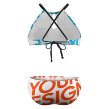 Lade das Bild in den Galerie-Viewer, Große Größen Einzelbilddruck Damen / Frauen Push-Up Bustier Bikinis Set BK2040 mit Fotos Muster Text Logo selbst gestalten und bedrucken
