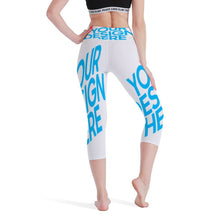 Lade das Bild in den Galerie-Viewer, Yoga Leggings Sport Yoga 2/3 Freizeithose Damen / Frauen Voll-Druck (Multi-Image-Design) aus komfortablen Stretchmaterial selbst gestalten und bedrucken