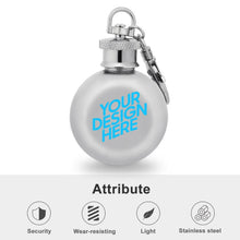 Lade das Bild in den Galerie-Viewer, Kleine Mini Weinflasche mit doppelseitigem UV Druck aus Lebensmittelqualität Metall Edelstahl mit Foto selbst gestalten und bedrucken