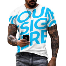 Lade das Bild in den Galerie-Viewer, Einzelbild-Design Vollprint 100% Baumwolle T-Shirt ay001 Männer / Herren mit Fotos Muster Text Logo selbst gestalten und bedrucken