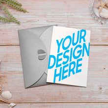 Lade das Bild in den Galerie-Viewer, Vertikale Version Grußkarte Fotokarte Postkarte mit Fotos Muster Text Logo selbst gestalten und bedrucken
