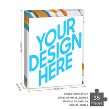 Lade das Bild in den Galerie-Viewer, Fotopuzzle Holz Puzzle Spielzeug mit flachem Box - vertikale Version - selbst gestalten und bedrucken