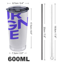 Lade das Bild in den Galerie-Viewer, Auto Becher Kaffeebecher mit Deckel und Strohhalm aus Edelstahl 304 mit Foto Design Motiv Text selbst gestalten und bedrucken