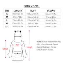 Lade das Bild in den Galerie-Viewer, Doppelseitiger Druck Winter Warmes Frosch Hoodie Kapuzenpullover mit großer Tasche für Mädchen Frauen mit Foto Muster Text selbst gestalten und bedrucken