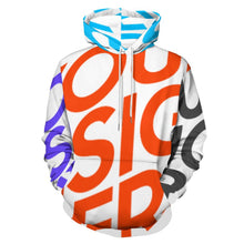 Lade das Bild in den Galerie-Viewer, Multi-Image-Druck Frauen / Männer Premium Sweatshirt Kapuzenpullover in Übergröße mit doppel Kapuzen mit Fotos Muster Text Logo selbst gestalten und bedrucken