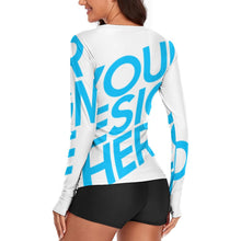 Lade das Bild in den Galerie-Viewer, Sonnenschutz T-Shirt TSHIRT mit vollem Arm Langarmshirt NZ143 Damen / Frauen mit Foto / Text selbst gestalten und bedrucken