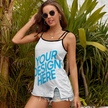 Lade das Bild in den Galerie-Viewer, Sexy Spaghetti Halter Tank Top NZ004 - Damen / Frauen - selbst gestalten und bedrucken