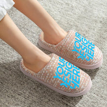 Lade das Bild in den Galerie-Viewer, One-Size Damen / Frauen zu Hause Hausschuhe Pantoffeln aus Baumwolle mit Foto selbst gestalten und bedrucken