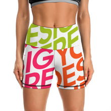 Lade das Bild in den Galerie-Viewer, Multi-Image-Design Damen / Frauen Sport Yoga Short Y10A mit Foto Design Motiv Text selbst gestalten und bedrucken