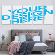 Lade das Bild in den Galerie-Viewer, Vertikale Version 1:2 hängende Poster Ganzes Bild 5 Panel / Wandbilder 5-teilig / Leinwand Malerei mit Foto selbst gestalten und bedrucken