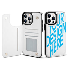 Lade das Bild in den Galerie-Viewer, Klapphülle & Flipcase Handyhülle für Apple iPhone 13 / Mini / Pro / Pro Max aus TPU Leder mit Foto Muster Text selbst gestalten und bedrucken
