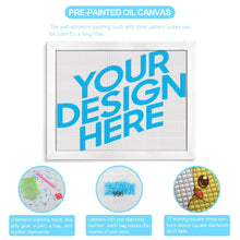 Lade das Bild in den Galerie-Viewer, Diamantmalerei / Diamond Painting / Diamantbild in horizontale Version mit Quadrat Steinchen mit Foto selbst gestalten und bedrucken