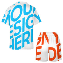 Lade das Bild in den Galerie-Viewer, Einzelbild-Design Damen / Frauen Kurze Schlafanzug Shorty Pyjama Set aus Seide mit Foto Design Motiv Text selbst gestalten und bedrucken