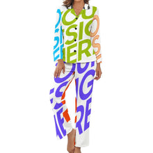 Lade das Bild in den Galerie-Viewer, Multi-Image-Design Schlafanzug Zweiteiliger Homewear Pyjama aus Satin für Damen/Frauen DTZREV1 mit Foto Design Motiv Text selbst gestalten und bedrucken