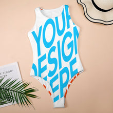 Lade das Bild in den Galerie-Viewer, Multi-Image-Druck Damen / Frauen Sexy Stringbody Bodysuit ärmellos Damenbody Unterhemd Unterwäsche blickdichtes Trägertop NZ057 mit Fotos Muster Text Logo selbst gestalten und bedrucken