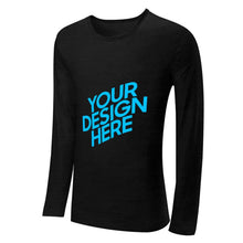 Lade das Bild in den Galerie-Viewer, Langarm T-Shirt mit Rundhalsausschnitt Herren selbst gestalten und bedrucken