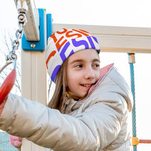 Lade das Bild in den Galerie-Viewer, Multi-Image-Druck Volldruck Strickmütze Beanie Wintermütze für Kinder mit Fotos Muster Text Logo selbst gestalten und bedrucken