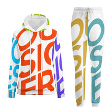 Lade das Bild in den Galerie-Viewer, Multi-Image-Druck All Over-Druck Kapuzenpullover Trainingsanzug SET Jogginghose & Hoodie Set 2 tlg. 4T03 Damen / Frauen mit Fotos Muster Text Logo selbst gestalten und bedrucken