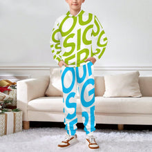 Lade das Bild in den Galerie-Viewer, Einzelbild-Design Kinder Mädchen / Jungen Kapuzenpullover Jogginganzug Trainingsanzug 2-tlg Kapuzenshirt und Sweathose im Set mit Foto Design Motiv Text selbst gestalten und bedrucken