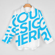 Lade das Bild in den Galerie-Viewer, Damen Einzelbilddruck Langarmhemd Shirt AY008 mit Fotos Muster Text Logo selbst gestalten und bedrucken