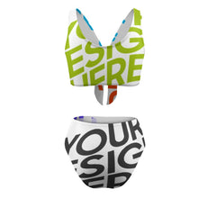 Lade das Bild in den Galerie-Viewer, Multi-Image-Druck Push-Up Triangle Bikini Set mit Zierschleife Damen 2 teilig Bk2079 mit Fotos Muster Text Logo selbst gestalten und bedrucken